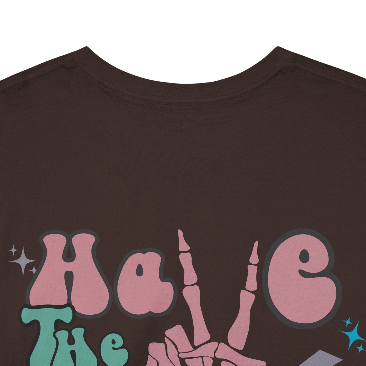 Have the day you deserve Rosewood Skeletal Peace Sign Graphic Tee