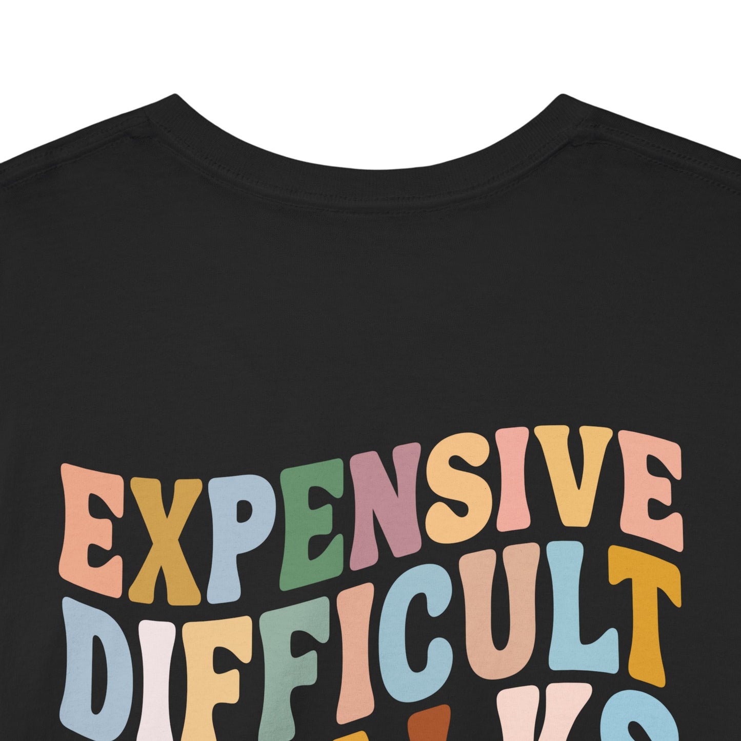 Expensive Difficult & Talks Back Retro Wavy Font Tee