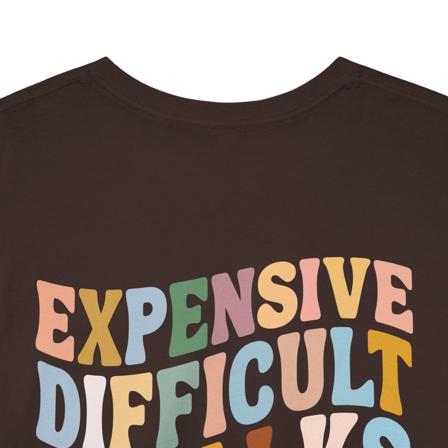 Expensive Difficult & Talks Back Retro Wavy Font Tee