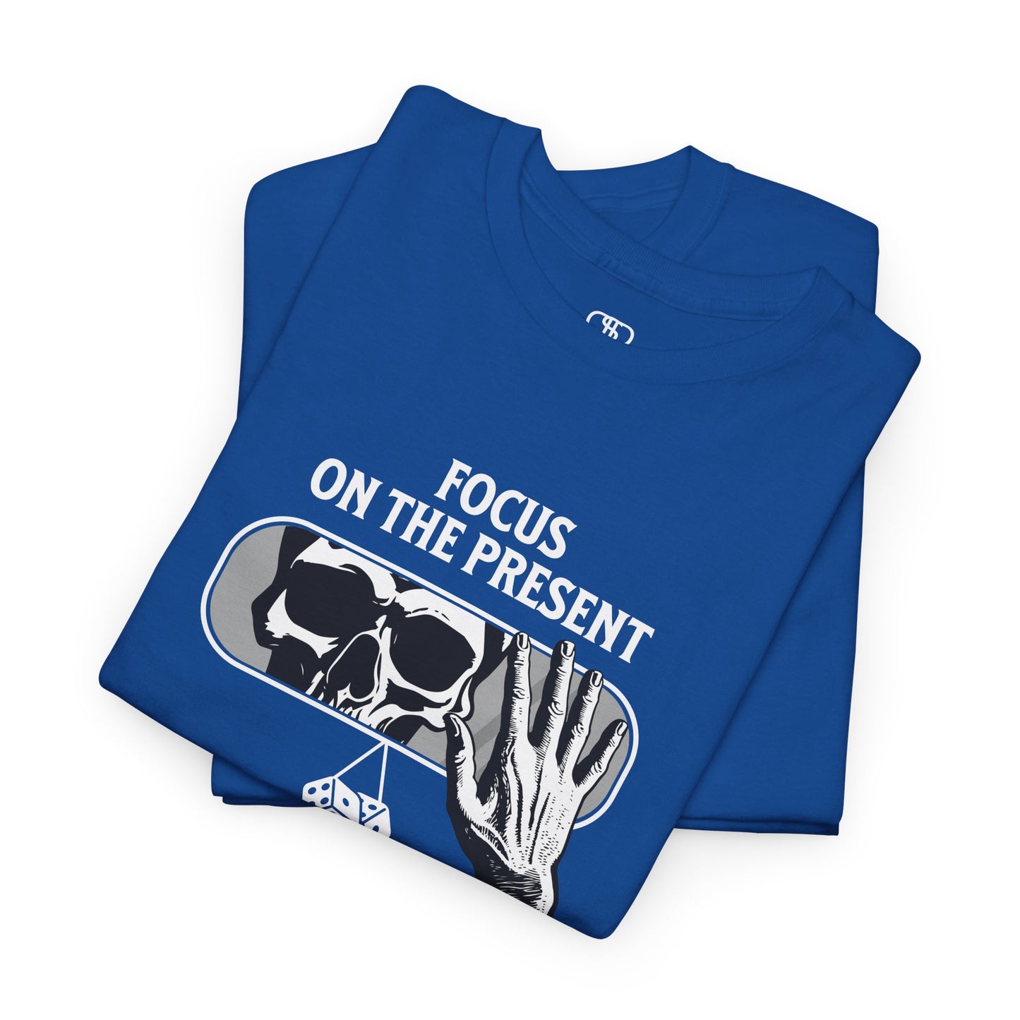 Focus On The Present T-Shirt | Edgy Skeleton Rearview Mirror Tee