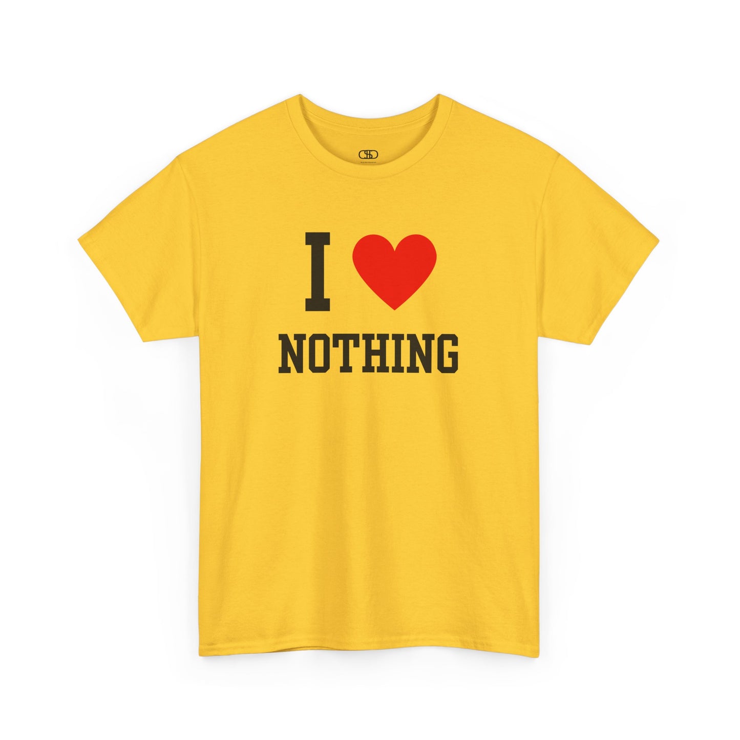 Embrace the void. Our classic Daisy I Love Nothing t-shirt is the perfect piece of sarcastic, minimalist, and dark humor. A statement for the modern nihilist.