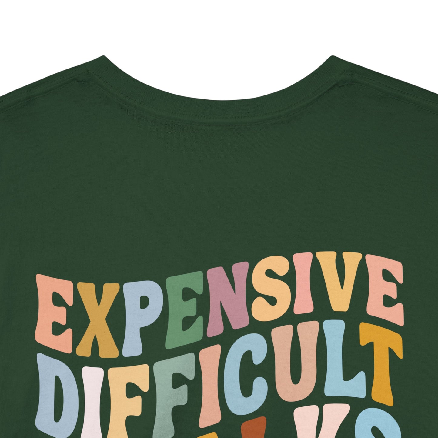 Expensive Difficult & Talks Back Retro Wavy Font Tee