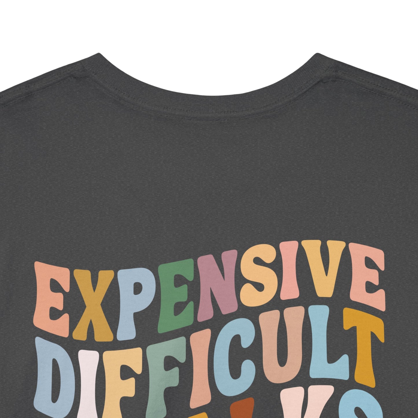 Expensive Difficult & Talks Back Retro Wavy Font Tee