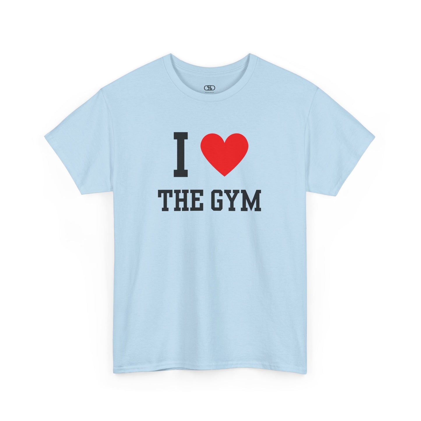 A sarcastic light blue t-shirt featuring the classic "I Heart" graphic with the text "I," a Love, and the word "Stealing," intended as dark humor.