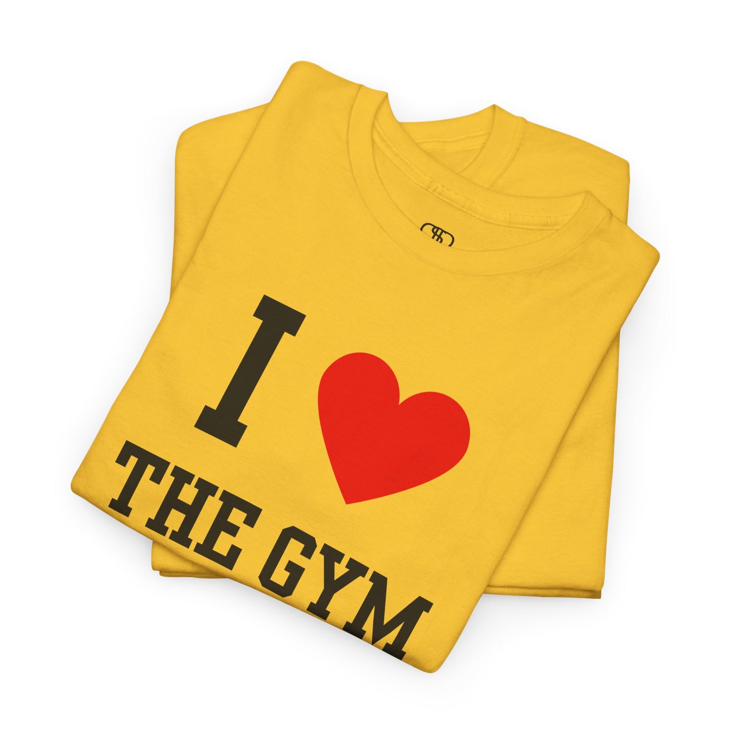 A sarcastic folded daisy t-shirt featuring the classic "I Heart" graphic with the text "I," a Love, and the word "Stealing," intended as dark humor.