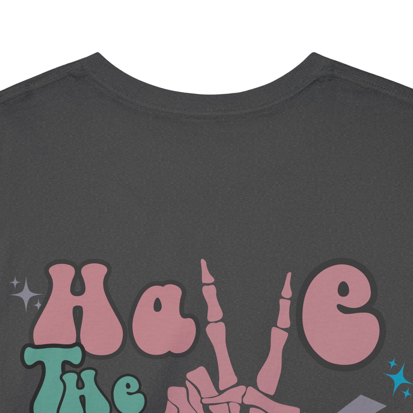 Have the day you deserve Rosewood Skeletal Peace Sign Graphic Tee
