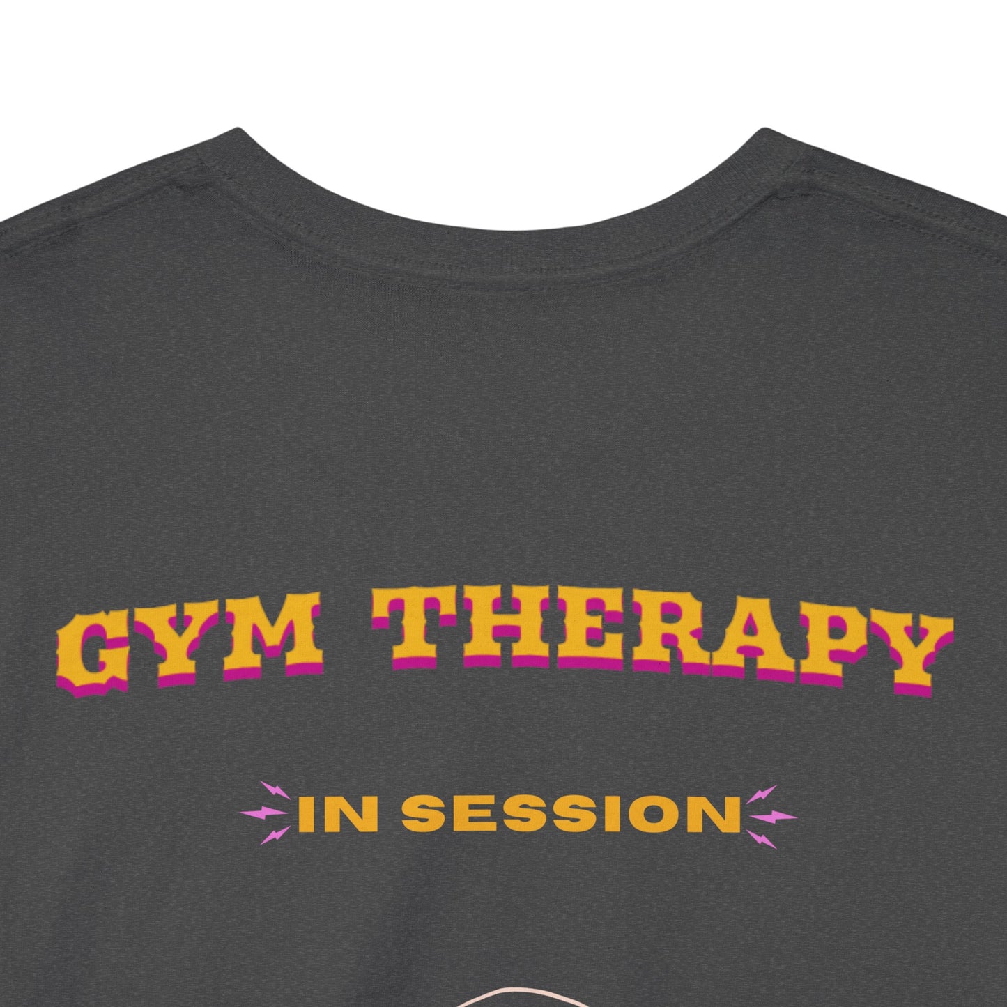 Gym Therapy In Session" Skull Barbell Fitness Tee