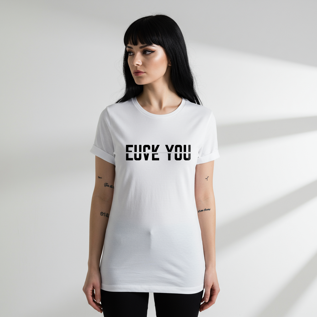 Love Hate Relationship T-Shirt | Ambiguous Split-Text Tee For Bold Expressions
