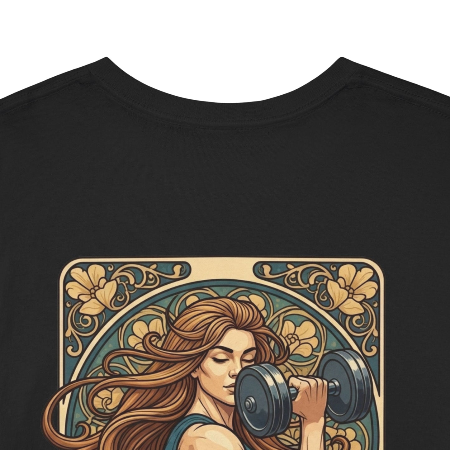 Strong is Beautiful Art Nouveau T-Shirt | Women's Empowerment & Fitness Gym Tee