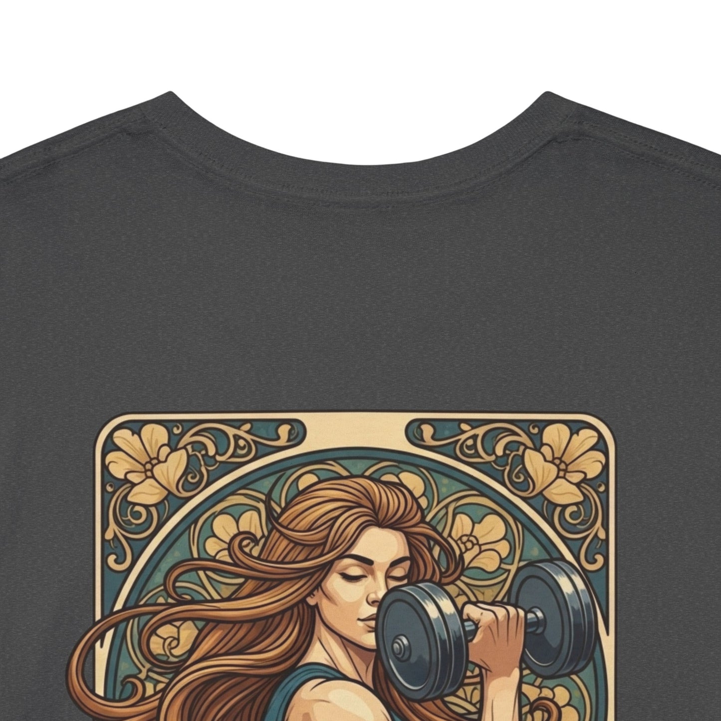 Strong is Beautiful Art Nouveau T-Shirt | Women's Empowerment & Fitness Gym Tee