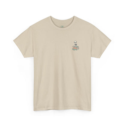 "Mind Your Business" Skeleton Reading Graphic Tee