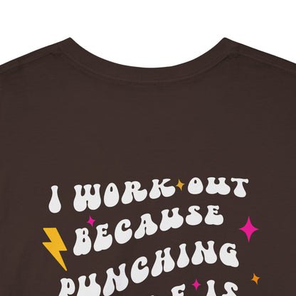 Punching is Frowned Upon Retro Workout Tee