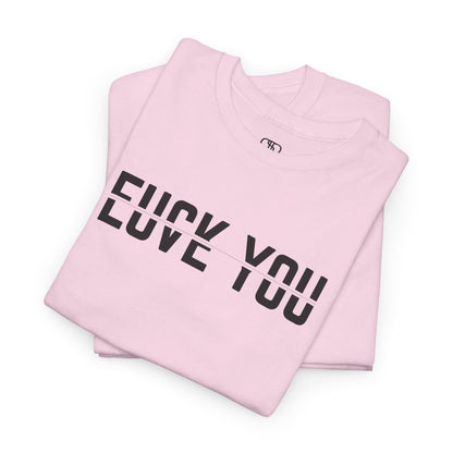 Love Hate Relationship T-Shirt | Ambiguous Split-Text Tee For Bold Expressions