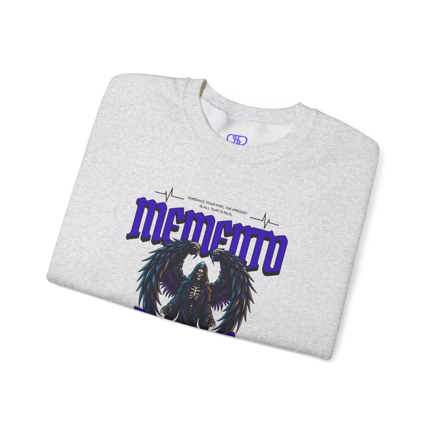 "Memento Etern" Winged Grim Reaper Sweatshirt - Eternal Skull Angel Gothic Apparel