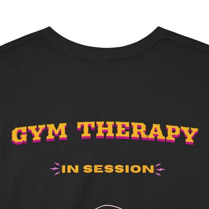 Gym Therapy In Session" Skull Barbell Fitness Tee