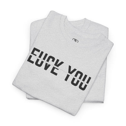 Love Hate Relationship T-Shirt | Ambiguous Split-Text Tee For Bold Expressions