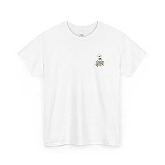 "Mind Your Business" Skeleton Reading Graphic Tee