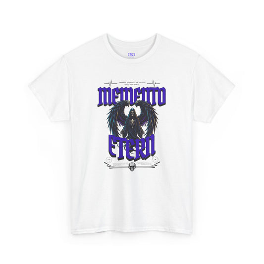 "Memento Etern" Winged Grim Reaper T-Shirt - Eternal Skull Angel Gothic Apparel