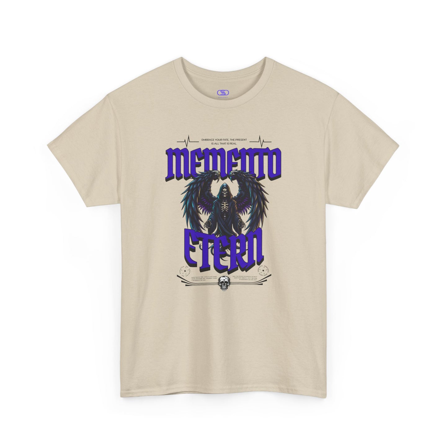 "Memento Etern" Winged Grim Reaper T-Shirt - Eternal Skull Angel Gothic Apparel