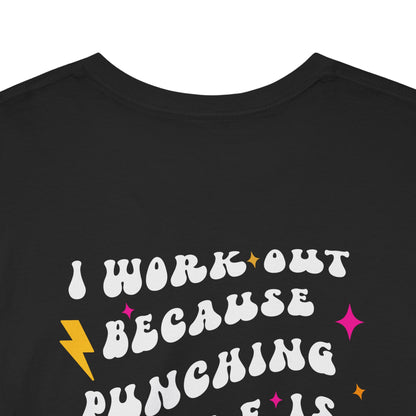 Punching is Frowned Upon Retro Workout Tee