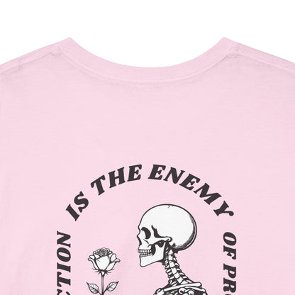 Bloom "Perfection is the Enemy" Skeleton Graphic Tee [Dark Text]