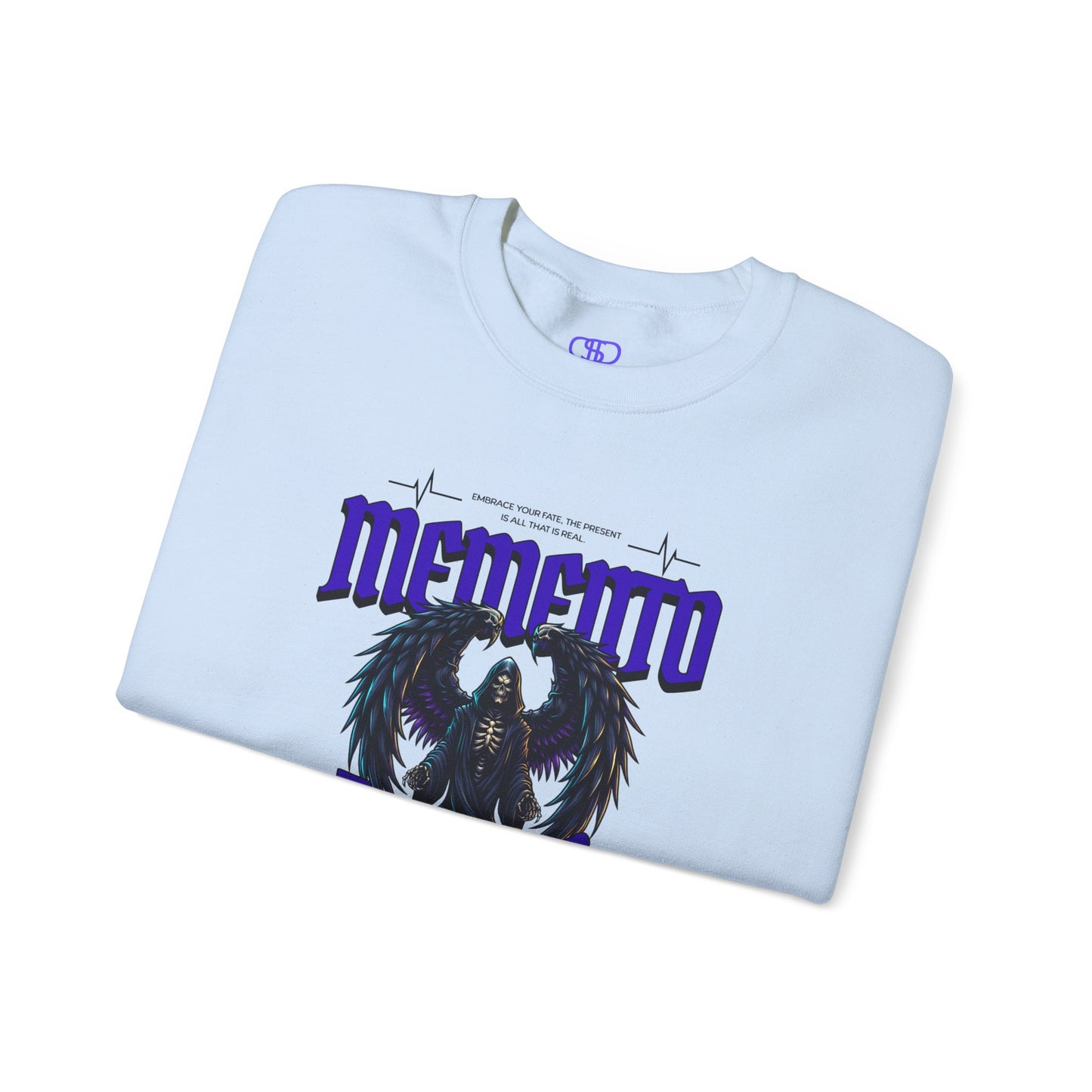 "Memento Etern" Winged Grim Reaper Sweatshirt - Eternal Skull Angel Gothic Apparel