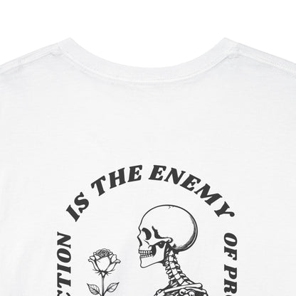 Bloom "Perfection is the Enemy" Skeleton Graphic Tee [Dark Text]