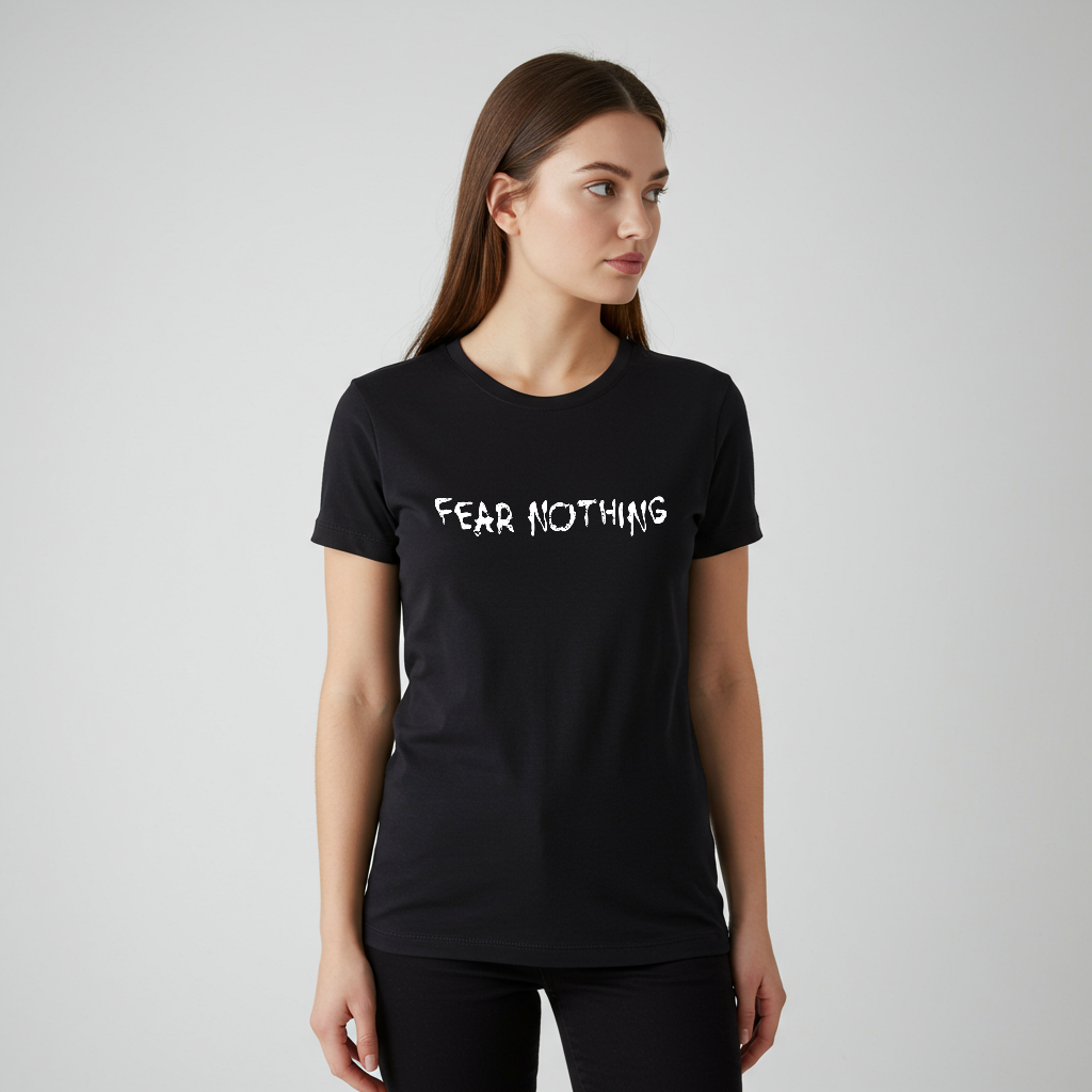 Fear Nothing Graphic Tee, Unisex Heavy Cotton T-Shirt, Casual Streetwear Tee, Edgy Fashion Top, Skater Style Shirt