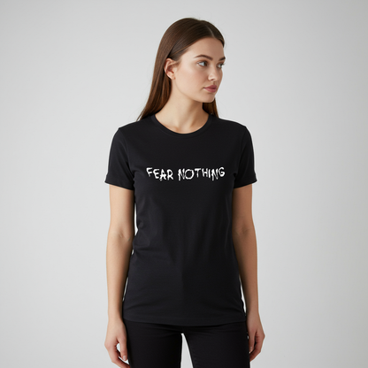 Fear Nothing Graphic Tee, Unisex Heavy Cotton T-Shirt, Casual Streetwear Tee, Edgy Fashion Top, Skater Style Shirt